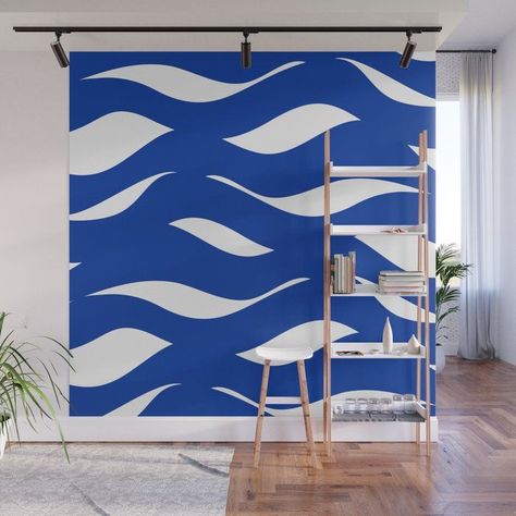 Waves Wall Mural, Vbs Ocean Theme, Boy And Girl Shared Bedroom, Ocean Mural, Beach Mural, Youth Rooms, Ocean Room, Shared Girls Bedroom, Hand Painted Table