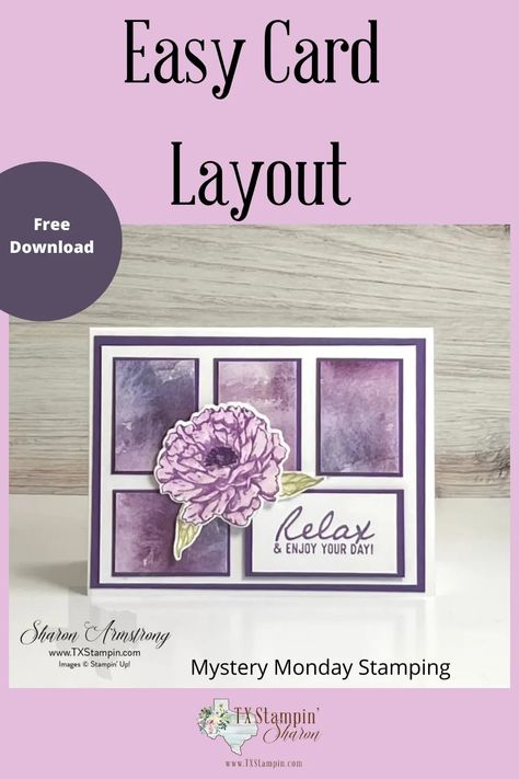 Card Measurements, Healing Hugs, Peony Garden, Dsp Cards, Simple Geometric Designs, Simple Cards Handmade, Card Making Ideas, Creative Card, Card Layouts