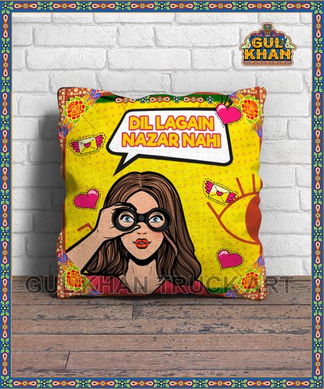 Cushion by Gulkhan Truck Art
#Cushions #Cover #Printed #Gulkhan #Truckart #art #shopping #shoppingtips #Pakistan Art Shopping, Truck Art, Shopping Hacks, Cushion Cover, Pakistan, Trucks, Cushions, Art