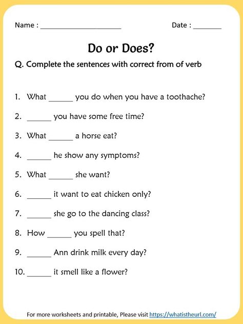 This worksheet can help to evaluate the students of Grade 3 on the understanding of using “Do” and “Does”.Please download the PDF Fill in the blanks with “Do” or “Does” – Worksheet – Exercise 2 Do And Does Worksheet For Grade 1, Use Of Do And Does, Do Does Worksheet Grade 2, Do And Does Worksheet, Do Or Does Worksheet, Do Does Worksheet, Fill In The Blanks Worksheets, Grade School Activities, Simple Present Tense Worksheets