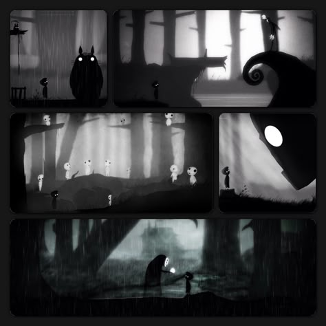 Limbo Concept Art, Limbo Game Art, Inside Limbo, Limbo Game, Game Background Art, Dark Kawaii, Tech Art, Game Background, Game Concept Art