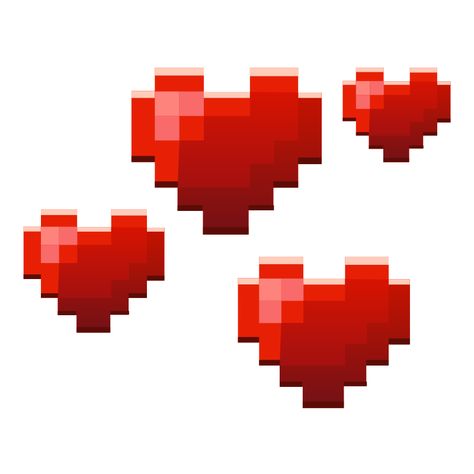 Minecraft Love Hearts Sticker. Love is everywhere, even in the Minecraft game, at least pixelated. Minecraft Cutouts, Heart Minecraft, Minecraft Love, Simple Sandbox, Minecraft Heart, Minecraft Bee, Minecraft Stickers, Bee Games, Minecraft Pig