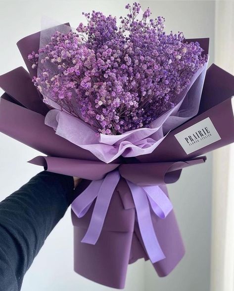 Birthday Flowers Bouquet, Prairie Flower, Luxury Flower Bouquets, Fancy Flowers, Lavender Bouquet, Purple Bouquet, Flower Bouquet Diy, Flower Gift Ideas, Artificial Flower Bouquet