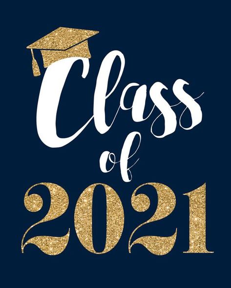 Printable 2021 Graduation Decorations. Celebrate the grad with these fun and easy printable party decorations! Set of 5 Printable Navy Blue and Gold Glitter Grad Party Decorations. Simply download these files and print! This design features the look of sparkly gold glitter and rich navy blue. You Class Of 2026, Gold Graduation Party, Printable Decorations, Graduation Party High, Graduation Poster, Easy Party Decorations, Gold Printable, Matric Dance, Grad Party Decorations