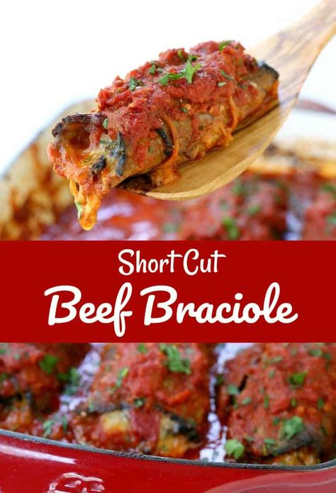 Bracciole Recipe, Fast And Easy Dinner, Beef Braciole, Braciole Recipe, Cut Recipe, Fast Dinner, French Onion Soup Recipe, With Mashed Potatoes, Comfort Food Recipes Dinners