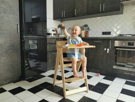 Wood High Chair, Wooden Baby High Chair, Toddler High Chair, Wood High Chairs, Weaning Baby, Booster Chair, Wooden High Chairs, Toddler Chair, Baby Chair