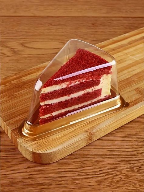 15pcs Triangle Transparent Pp Cake Slices Container, Suitable For Cheesecake And Desserts, Triangle Design, Easy To Store And DisplayI discovered amazing products on SHEIN.com, come check them out! Red Velvet Food, Desserts Restaurant, Triangle Cake, Cake Slice Boxes, Dessert Restaurants, Dessert Containers, Christmas Bakery, Cake Slices, Cake Storage