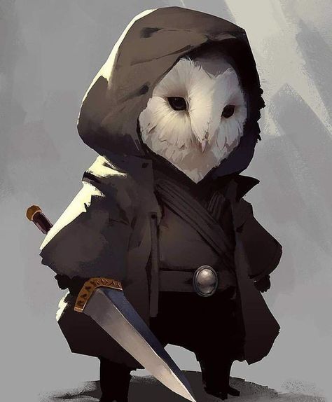 Fear Owl warrior Overwatch Comic, Heroic Fantasy, Animal Portraits, 캐릭터 드로잉, Dungeons And Dragons Characters, Dnd Art, Haiwan Peliharaan, Creature Concept Art, Arte Fantasy