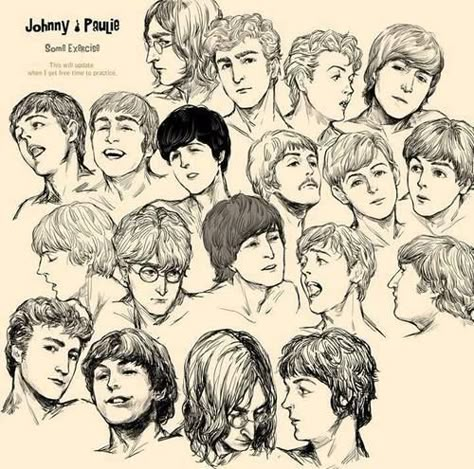 Music Cartoon Art, Beatles Drawing, Beatles Fan Art, Beatles Cartoon, Lennon And Mccartney, Music Cartoon, Beatles Pictures, Beatles Art, Beatles Fans