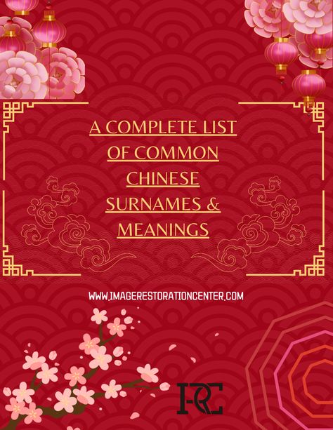 If you are of Chinese descent, learning about your heritage can be a little overwhelming. It can feel like the entire Chinese population has your surname. But each individual Chinese clan name has a lot to say about national and ethnic identity – even if your surname is common, it could even reveal a lot of information about your history. In this guide, you’ll learn about the most common Chinese surnames and their unique histories. Chinese Surnames List, Chinese Last Names, Chinese Surnames, Surname List, Last Names List, Last Name Meaning, Clan Name, Yellow Emperor, Chinese Family