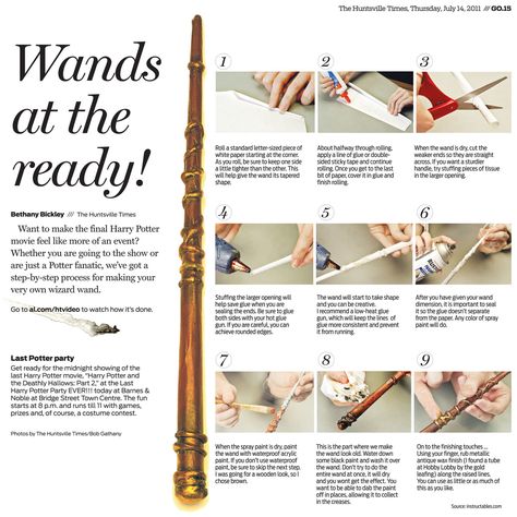 Harry Potter wand tutorial. Make Harry Potter Wands, Diy Harry Potter Wands, Wand Tutorial, Harry Potter Weihnachten, Harry Potter Kostüm, Harry Potter Wands, Classe Harry Potter, Film Harry Potter, Harry Potter Bday