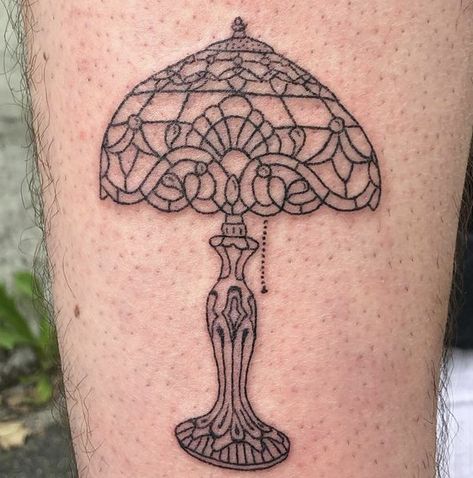 Vintage Item Tattoo, Kissing Kate Barlow Tattoo, Museum Tattoo Ideas, Vintage Glass Tattoo, Tattoo Ideas Quirky, Vintage Lamp Tattoo, Small Vintage Tattoo, Eclectic Tattoos, Greenhouse Tattoo