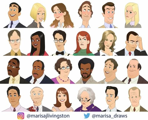 Animated Office!! If only Office Characters, Office Cartoon, The Office Characters, The Office Show, Office Fan, Jim Halpert, Office Tv, Office Memes, Office Wallpaper