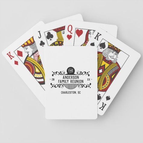 Classic Vintage Modern Family Reunion Party Favor - Popular Zazzle Product! Best choice, tags : #invitations, #tshirt, #card, #InvitationsCard, #legging, #trending, #holiday Family Keepsakes, Las Vegas Weddings, Poker Cards, Simple Logo, Vintage Modern, Pattern Graphic, Wedding Website, Bachelor Party, Modern Family