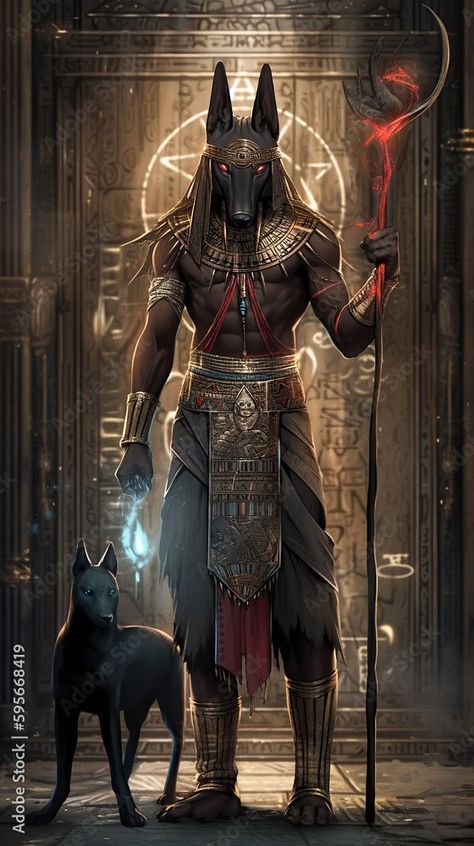 Egyptian Dog God, Anubis Art Illustration, Anubis Tattoo Men Ideas, Egyptian Mythology Tattoo, Anubis Wallpaper, Osiris Egyptian God, Ra Egyptian God, God Of Egypt, Anubis Dog