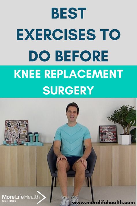 Best knee strengthening exercises to do before Knee replacement surgery with physiotherapist Mike Kutcher. Prehab Exercises For Knee Replacement, Pre Op Knee Replacement Exercises, Exercise For Knee Replacement, Pre Knee Replacement Exercises, Pre Knee Surgery Exercises, Exercises Before Knee Replacement, Exercises For Knee Replacement Patients, Post Knee Replacement Exercises, Preparing For Knee Replacement Surgery