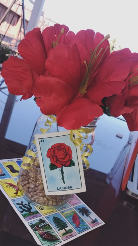 Mexican Theme Centerpieces Ideas Diy, Loteria Party Centerpieces, Loteria Centerpiece Ideas, Loteria Centerpiece, Loteria Decorations, Loteria Party Ideas Decoration Diy, Loteria Themed Party, Loteria Birthday Party, Loteria Cake Ideas