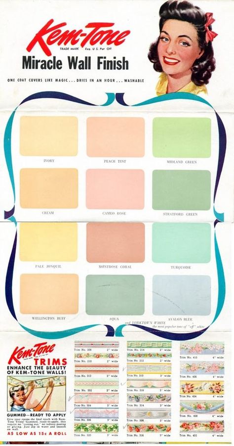 1940 Bedroom Ideas, 1950s Paint Colors, 1940 Bedroom, 1940 Interior Design, 1950s Colors, Color Palette Interior Design, Home Paint Color, Palette Challenge, Retro Color Palette