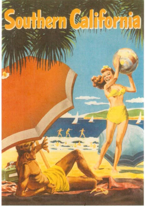 Vintage Beach Postcard, California Posters, Postcard Poster, Vintage Beach Posters, California Postcard, Surf Aesthetic, Artsy Photos, Surf Shack, Vintage California