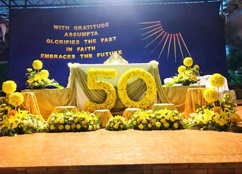 Jubilee of ACHS Golden Jubilee Decorations, Golden Jubilee, Booth Ideas, Altar Decorations, Paper Flowers Diy, Flowers Diy, New Album, Paper Flowers, The Past