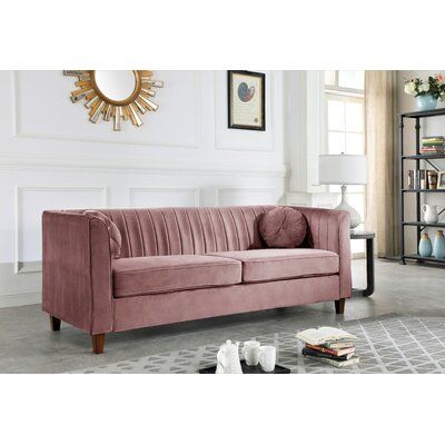 Everly Quinn Rascon Velvet 80.7" Square Arms Sofa | Wayfair Chesterfield Living Room, Chesterfield Style Sofa, Velvet Loveseat, Rolled Arm Sofa, Chesterfield Sofa, Upholstered Sofa, Living Room Seating, Room Sofa, Living Room Sets