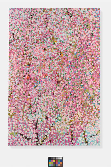 Damien Hirst Cherry Blossoms exhibit in Paris Damian Hirst Cherry Blossom, Blossom Trees Painting, Damian Hirst Art, Damien Hirst Dots, Damien Hirst Cherry Blossoms, Damian Hirst, Damien Hirst Butterfly Art, Damien Hirst Art, Cherry Bloosm Painting