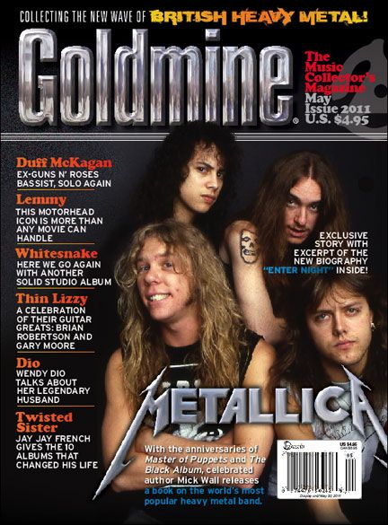 Metallica, Motorhead headline Goldmine's May metal issue Metallica Magazine, Rob Halford, Neck Brace, Groups Poster, Cliff Burton, Duff Mckagan, Master Of Puppets, Kirk Hammett, Metal Magazine