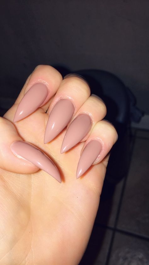 Beige Stiletto Nails, Stiletto Nails, Nails, Beauty