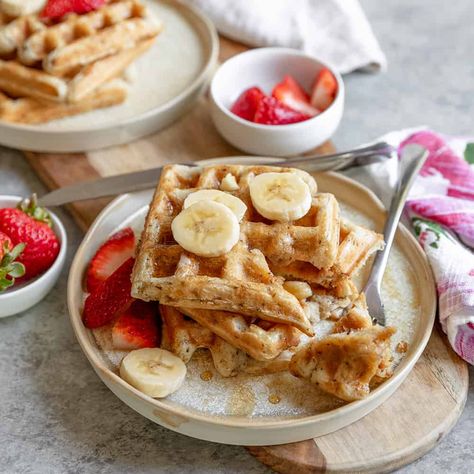 Sourdough Waffles, Paleo Waffles, Low Carb Waffles, Vegan Waffles, Best Brunch Recipes, Crispy Waffle, Healthy Ingredients, Sourdough Recipes, Low Carb Breakfast