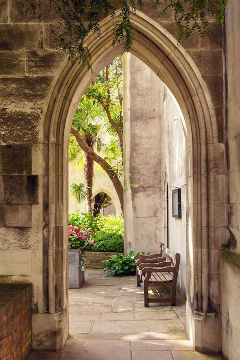 [h2]St Dunstan-in-the-East[/h2] Surrounded by the skyscrapers of the City of London, [link url="https://www.cntraveller.com/gallery/plant-filled-interiors#876dq8kQx1V"]St Dunstan-in-the-East[/link] really is a hidden treasure. Originally built around 1100, the church was destroyed during a bombing raid in World War II, but instead of raising the ruins to the ground, what remained – including a steeple by famed architect of nearby St Paul’s, Sir Christopher Wren – was granted Grade I-listed statu Saint Dunstan In The East, St Dunstan In The East, Places In London, Outdoor Date, London Sights, London Fields, Greenwich Park, Hampstead Heath, Romantic Restaurant