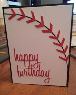 Sheryl's Crafting Corner: Baseball sports theme birthday card Baseball Cards Storage, Baseball Card Displays, Baseball Card Template, Graduation Card Boxes, Baseball Cards For Sale, Crafting Corner, Sports Theme Birthday, Masculine Birthday Cards, Birthday Cards For Boys