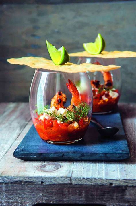 Gourmet Food Plating, Prawn Cocktail, Prawn Recipes, Travel Magazine, Food Travel, Food Presentation, Food Plating, Wedding Food, Beautiful Food