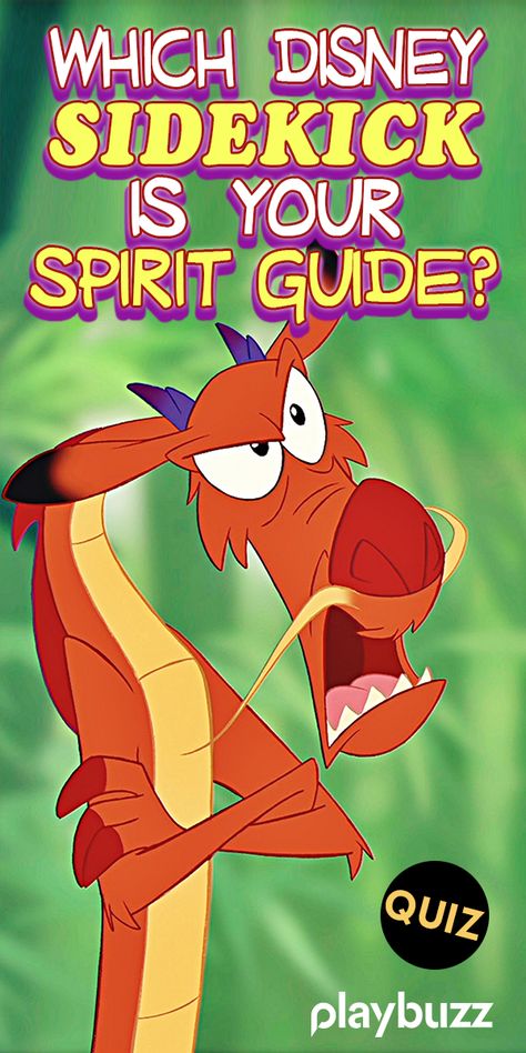 Which Disney Sidekick Is Your Spirit Guide? **** #PlaybuzzQuiz #DisneyQuiz Disney Personality Quiz Mushu Mulan Spirituality Spirit Animal Disney Princess Frozen Olaf Aladdin Playbuzz Quiz Disney Personality Quiz, Mulan Mushu, Disney Sidekicks, Animal Quiz, Disney Quiz, Disney Quizzes, Playbuzz Quiz, Disney Movies To Watch, Disney Cats