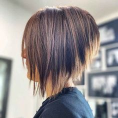 Have you been seeking the most outstanding high-stacked inverted bobs for a fresh look? We have 16 lovely pictures of high-stacked inverted bob on our page! A gorgeous look is this long stacked bob with choppy ends. Easily find any suitable hairstyles for your hair length, skin color, hair texture on our page. Find a style that fits your face shape and personality in our page. // Photo Credit: @iam.shorthair on Instagram Choppy Bob Hairstyles Back View, Cute Stacked Bob Hairstyles, 2024 Haircuts Short, Reverse Stacked Bob Haircut, Inverted Bob Haircuts With Layers, Short Hair In Back Long On Sides, Shirt Stacked Bob, Stacked Bob With Long Sides, Medium Length Stacked Bob With Layers