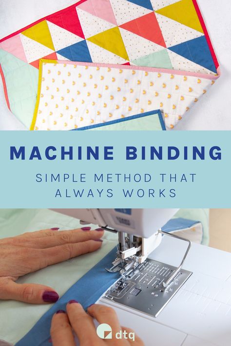 Ready to take your quilting skills to the next level? Then it’s time to learn about machine binding! Follow this comprehensive tutorial with step-by-step instructions and helpful tips on machine binding. You’ll be a pro at machine binding in no time. How To Add Binding To A Quilt, Binding On A Quilt, Machine Binding A Quilt, Bind A Quilt, Stitch In The Ditch, Beginner Quilts, Machine Binding, Quilt Binding Tutorial, Binding A Quilt