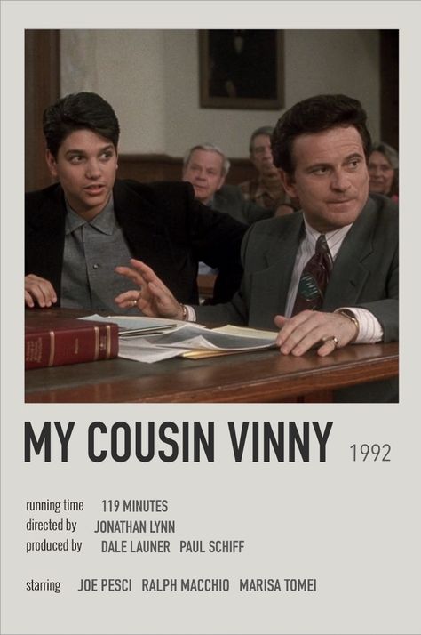 My Cousin Vinny, Minimalist Polaroid Poster, Polaroid Poster, Minimalist Posters, Ralph Macchio, Alternative Movie Posters, My Cousin, Film Posters, Minimalist Poster