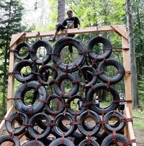 Tire Obstacle Course, Kids Indoor Playhouse, Diy Kids Playground, Backyard Obstacle Course, Playgrounds Architecture, Backyard Gym, Kids Obstacle Course, Outdoor Adventure Activities, Natural Swimming Ponds