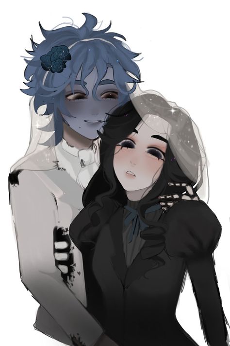 Male Emily Corpse Bride, Corpse Bride Genderbend Fanart, Corpse Bride Emily X Victor, Corpse Bride Art Fanart, The Corpse Bride Fanart, Victor Corpse Bride Fanart, Tim Burton Oc, Emily Corpse Bride Fanart, Victor Van Dort Fanart