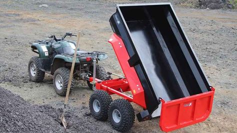 Atv Dump Trailer, Atv Utility Trailer, Quad Trailer, Utv Trailers, Atv Implements, Yard Tractors, Atv Attachments, Joe Dirt, Homemade Tractor