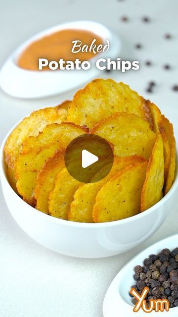 Yum on Instagram: "Baked Potato Chips   #reels #chips #homemade #tasty" Chips Homemade, Baked Potato Chips, Potato Chip Recipes, Chips Recipe, January 4, Potato Chips, Baked Potato, Baking Recipes, Potato