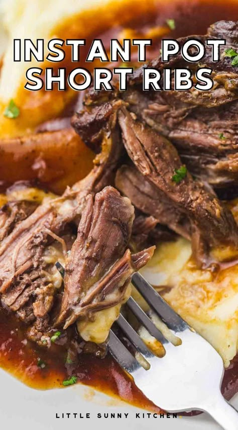 Pressure Cooker Braised Short Ribs, Beef Plate Short Ribs Instant Pot, Short Ribs In Instapot, Braised Ribs Instant Pot, Insta Pot Beef Short Ribs Recipe, Instant Pot Short Ribs Beef Bone In Easy, Beef Ribs Recipe Instant Pot, Braised Pork Instant Pot, Boneless Beef Short Rib Recipes Instant Pot