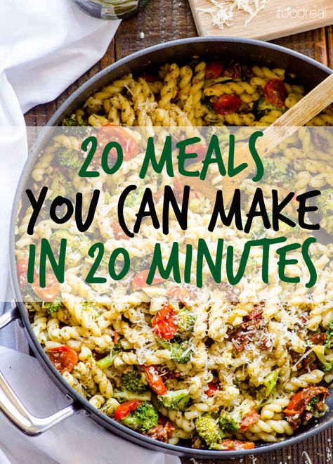 Here Are 20 Meals You Can Make In 20 Minutes Dinners Recipes, Pot Dinners, Tasty Dinner, 20 Minute Recipes, Salad Pasta, Dinner Meal, God Mat, Meal Recipes, Quick Dinner Recipes