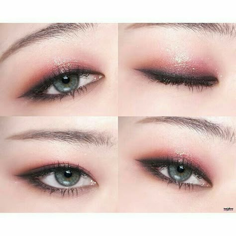 Burgundy Makeup Look, Teknik Makeup, Smoky Makeup, Burgundy Makeup, Korean Makeup Tips, Korean Makeup Look, Korean Eye, Korean Makeup Tutorials, Korean Eye Makeup