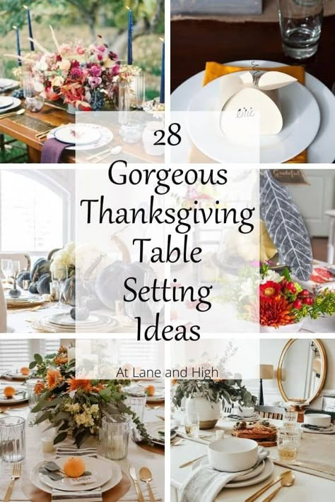 I have gathered 28 stunning table setting ideas for Thanksgiving so you can set the perfect table for your holiday meal. Thanksgiving Decorations Table Setting, Thanksgiving Table Settings Elegant, Modern Thanksgiving Table, Thanksgiving Dinner Table Setting, Elegant Thanksgiving Table, Thanksgiving Dinner Decor, Thanksgiving Table Settings Simple, Thanksgiving Tables, Simple Thanksgiving Table