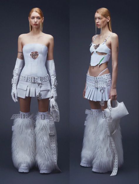 2000s Futurism Fashion, Futurism Outfit, Y3k Aesthetic Outfits, Futuristic Outfit Ideas, Mecha Outfit, 2000s Futurism, Futuristic Fashion Women, Cybercore Fashion, Y3k Outfits