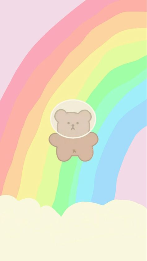 Candy Wallpapers, Htc Wallpaper, Korean Bear, Roro Jump, Moving Gif, Cute Background, Pig Art, Emo Wallpaper, Bear Cute