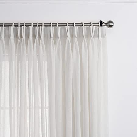 Semi Sheer Curtains, Balloon Curtains, Geometric Curtains, Pleated Drapery, Window Sheers, White Sheer Curtains, Pinch Pleat Curtains, Hotel Office, Sheer Curtain Panels