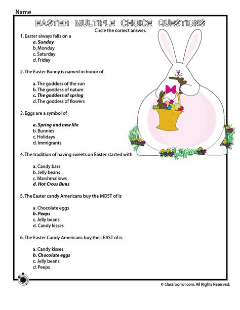 Easter Reading Comprehension Quiz Answer Key Easter Reading Comprehension, Teacher Worksheets Lesson Plans, Easter Quiz, Easter History, Quizzes For Kids, Printable Easter Activities, Easter Worksheets, History Worksheets, Quiz With Answers