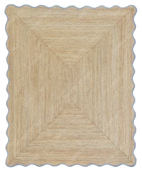 Scallop Jute Rug Natural Jute Wavy Edge Rug Scalloped Border - Etsy Rug By Bed, Apartment With Carpet, Jute Rug Bedroom, Palm Beach Chic, Natural Carpet, Border Rugs, Scalloped Border, 6x9 Area Rugs, 5x7 Area Rug