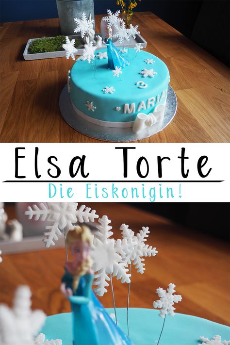 Rezept für eine wunderschöne Elsa - Die Eiskönigin Torte aus dem Film Frozen Easy Elsa Cake, Frozen Torte, Homemade Elsa Cake, Torte Frozen, Elsa Ice Castle Cake, Elsa Torte, Elsa Cake Frozen, Elsa Cakes, Birthday Cakes For Teens